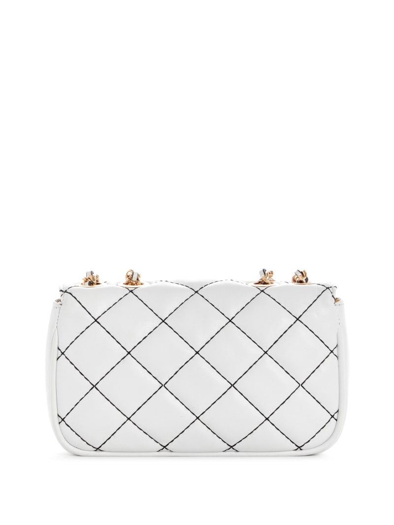 Torby Mini Damskie Guess Cessily Quilted Micro Białe | 7945082-GM