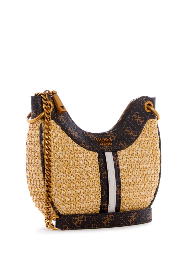 Torby Mini Damskie Guess Kasinta Raffia Beżowe | 2631857-FY