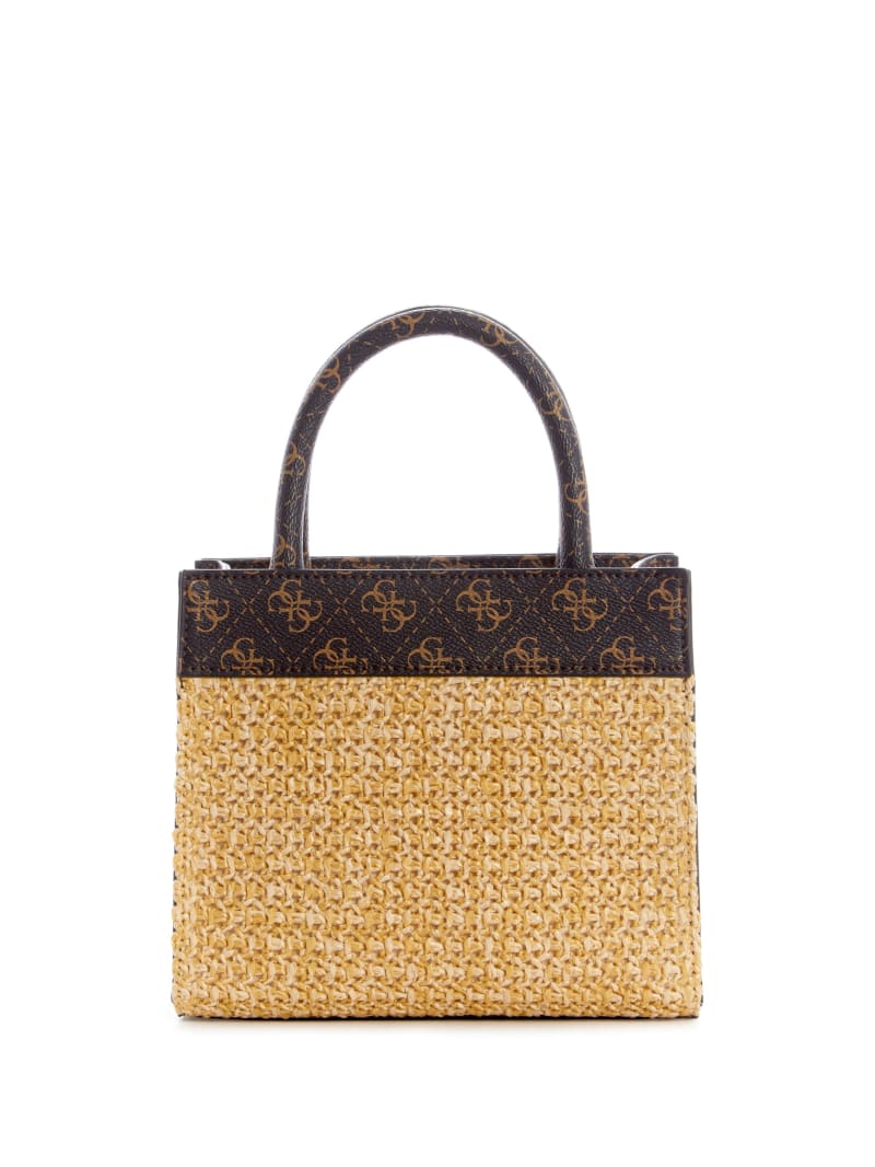 Torby Mini Damskie Guess Kasinta Raffia Brązowe | 9173062-PQ