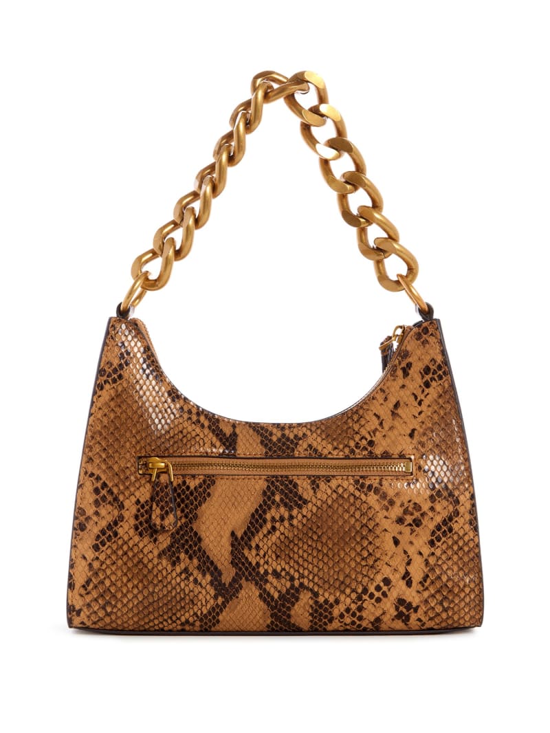 Torby Przez Ramię Damskie Guess Tullia Python Brązowe | 2369785-NI