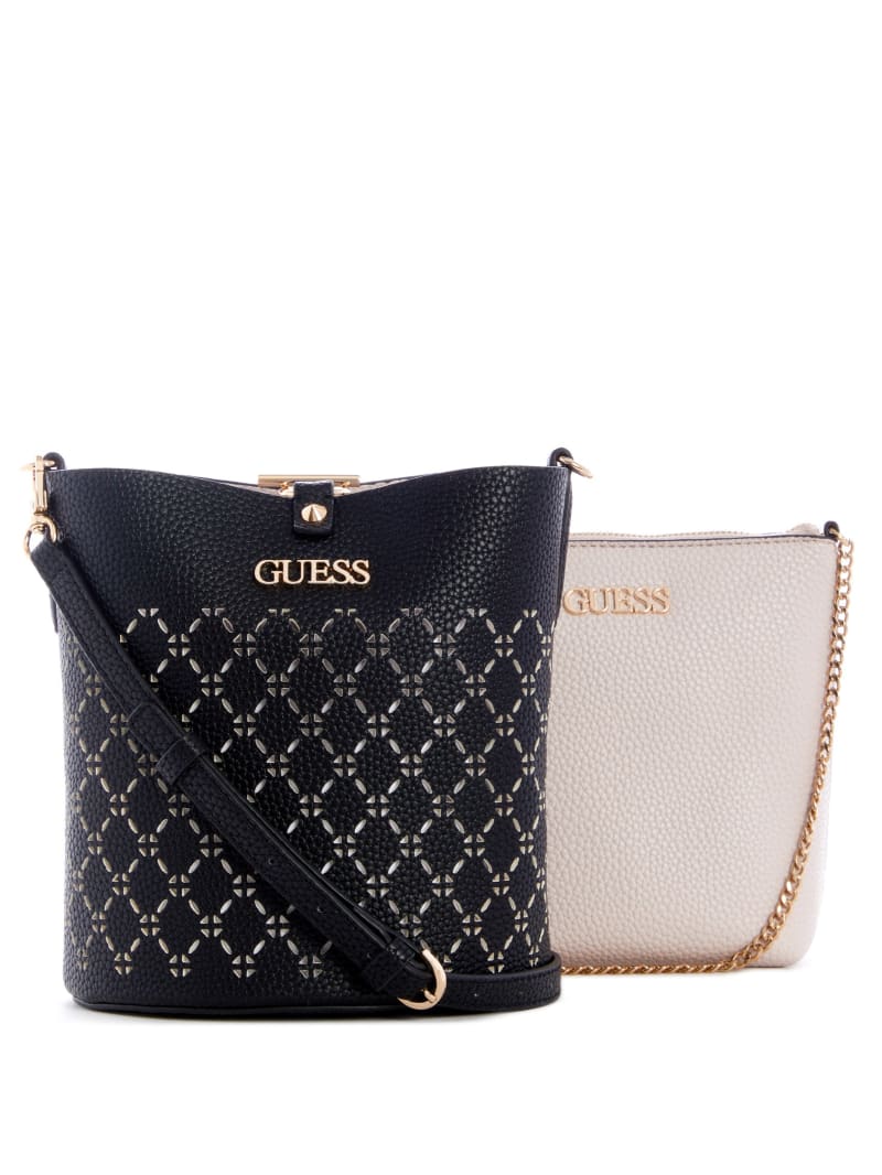 Torby Tote Damskie Guess Amara Czarne | 8394271-NE