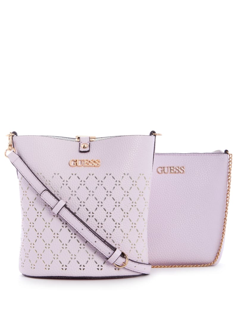 Torby Tote Damskie Guess Amara Fioletowe | 1283470-KD