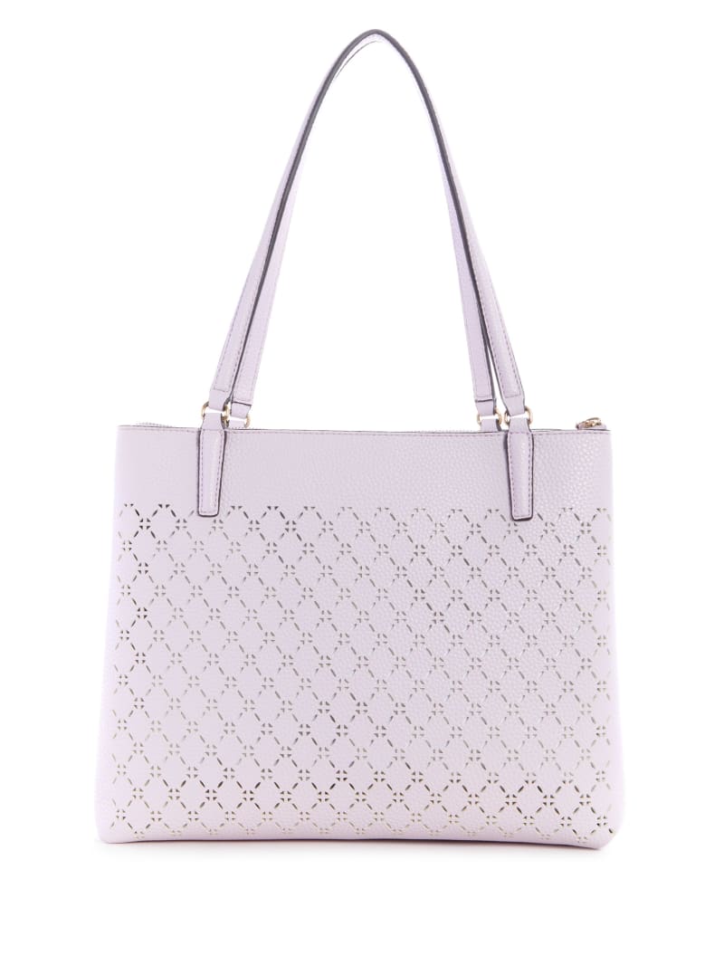 Torby Tote Damskie Guess Amara Society Fioletowe | 4307268-QG