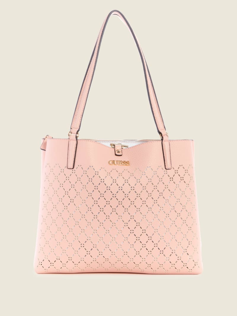 Torby Tote Damskie Guess Amara Society Koralowe | 8927063-BE