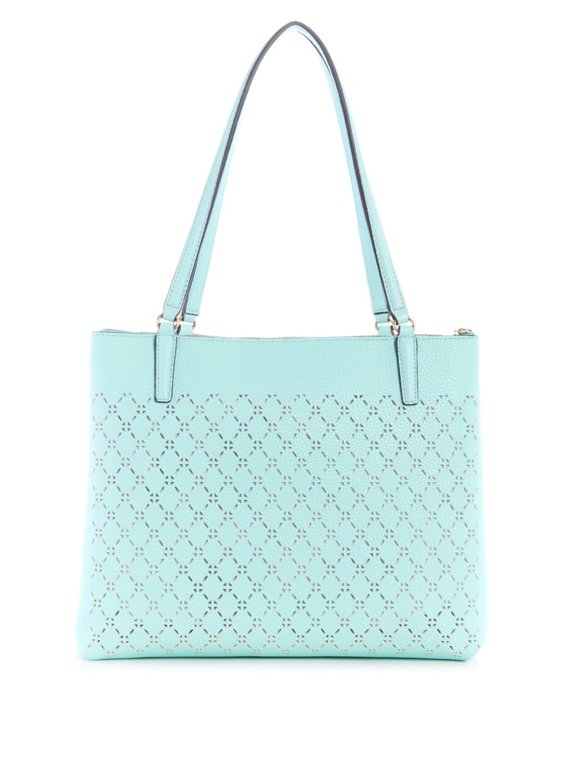 Torby Tote Damskie Guess Amara Society Turkusowe | 0254367-IF