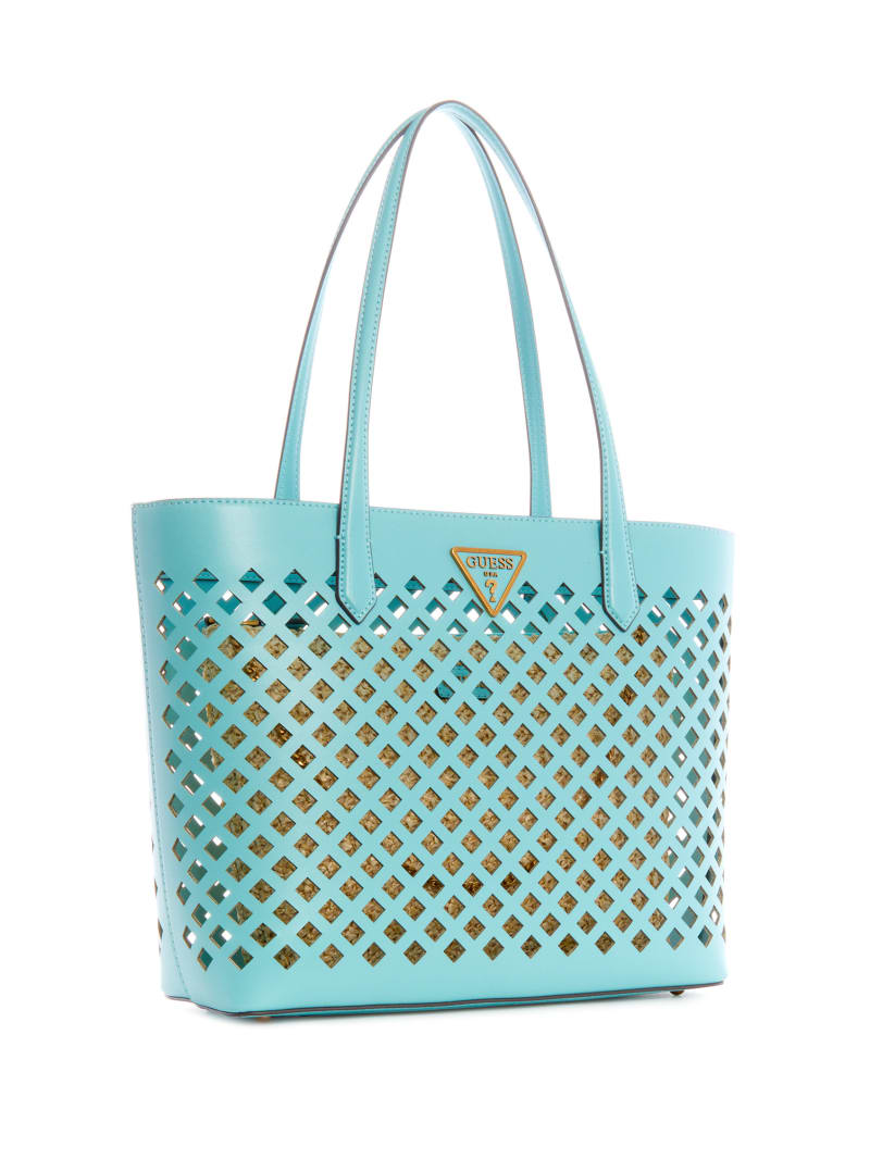 Torby Tote Damskie Guess Aqua Turkusowe | 5791438-RP