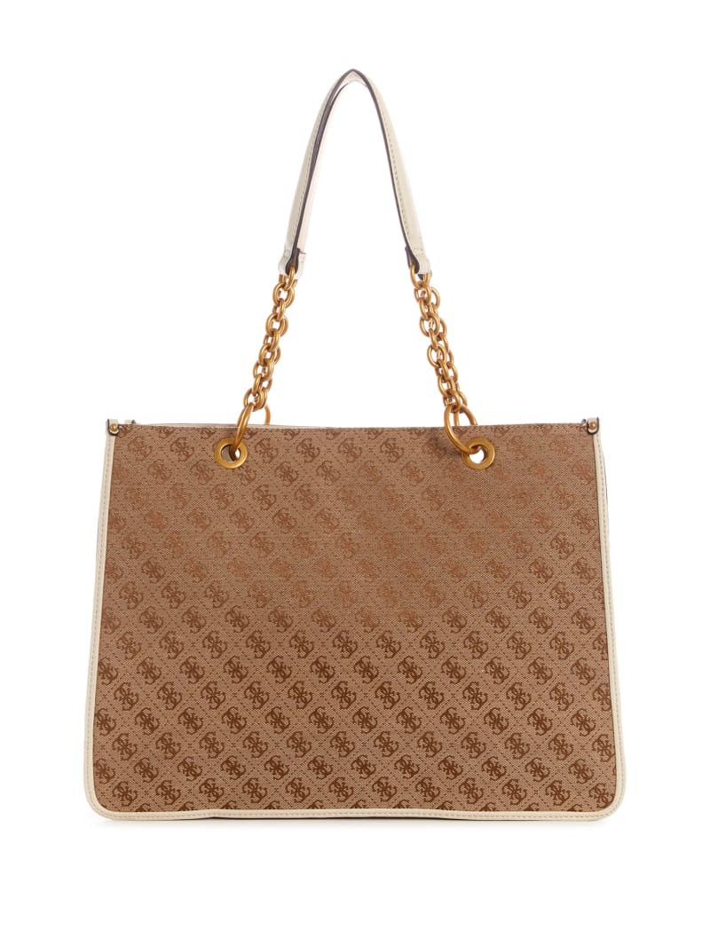 Torby Tote Damskie Guess Aviana Brązowe | 7809462-AG