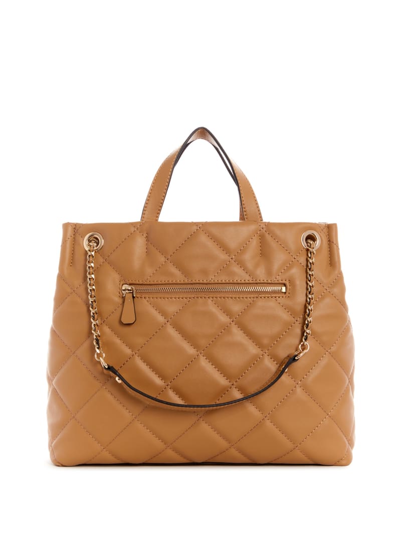 Torby Tote Damskie Guess Cessily Girlfriend Beżowe | 1275983-OP