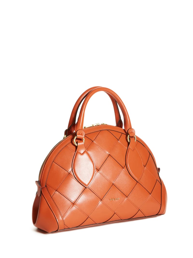 Torby Tote Damskie Guess Giorgia Skórzane Dome Pomarańczowe | 6471839-TU