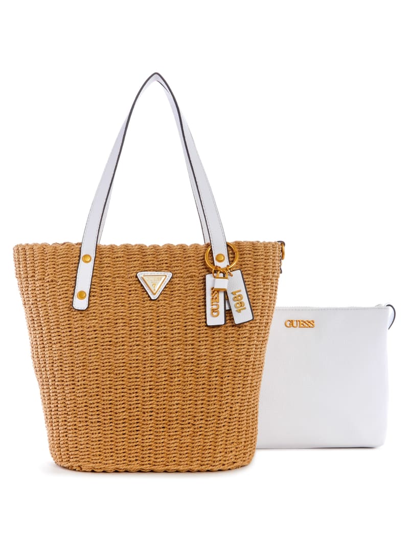 Torby Tote Damskie Guess Lilica Białe | 3658970-VQ