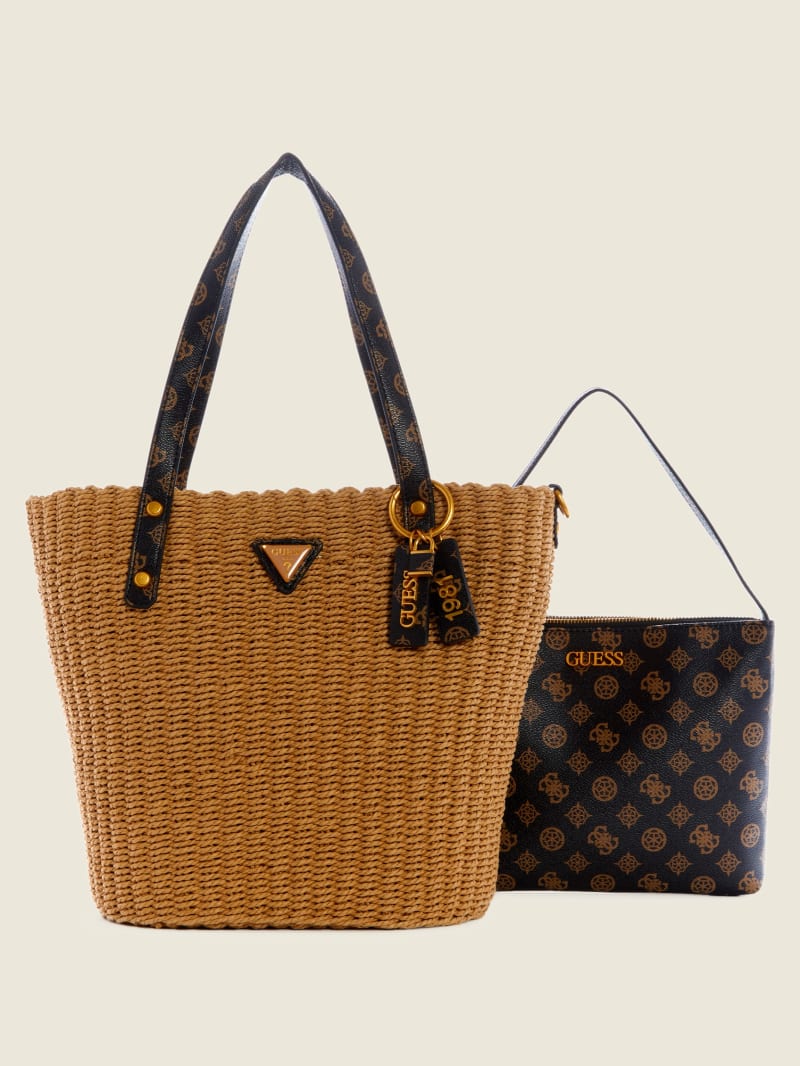 Torby Tote Damskie Guess Lilica Brązowe | 9371580-MD