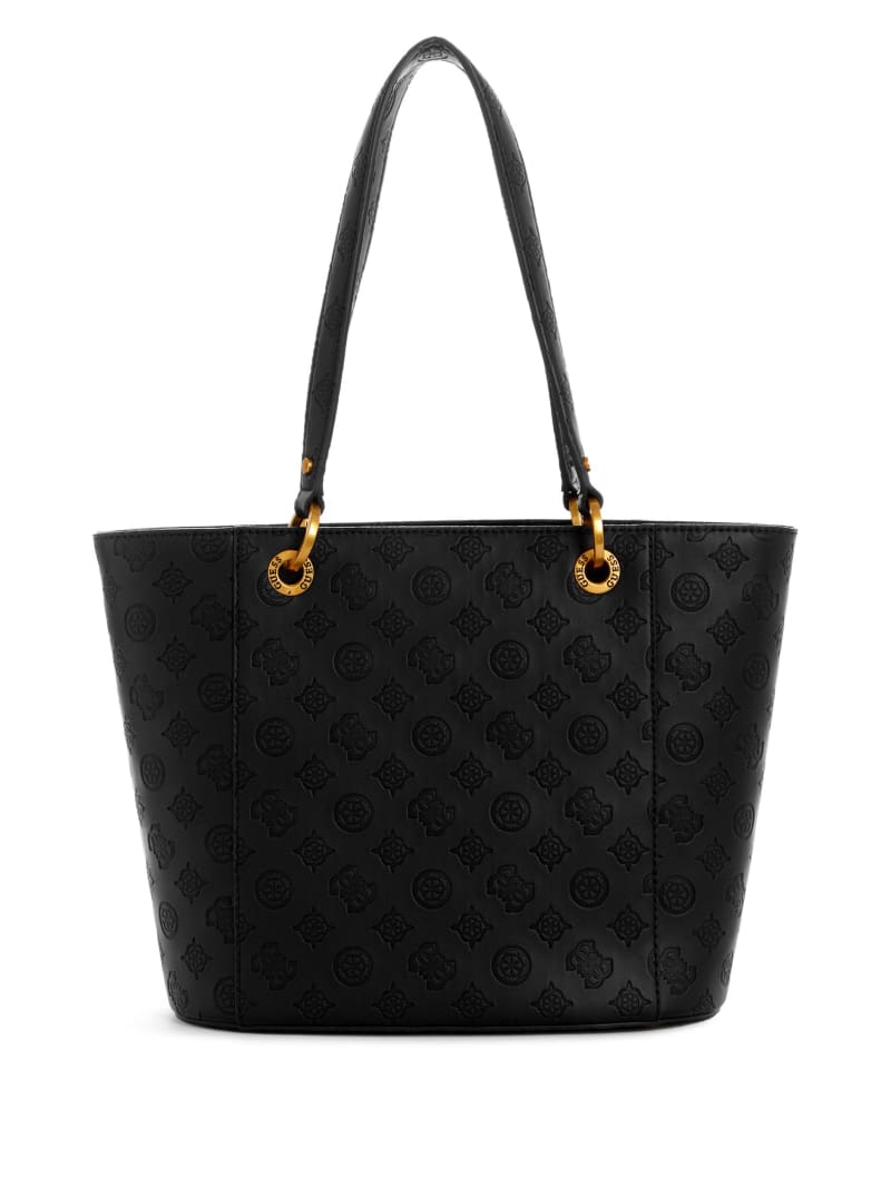 Torby Tote Damskie Guess Noelle Small Elite Czarne | 2806547-LK