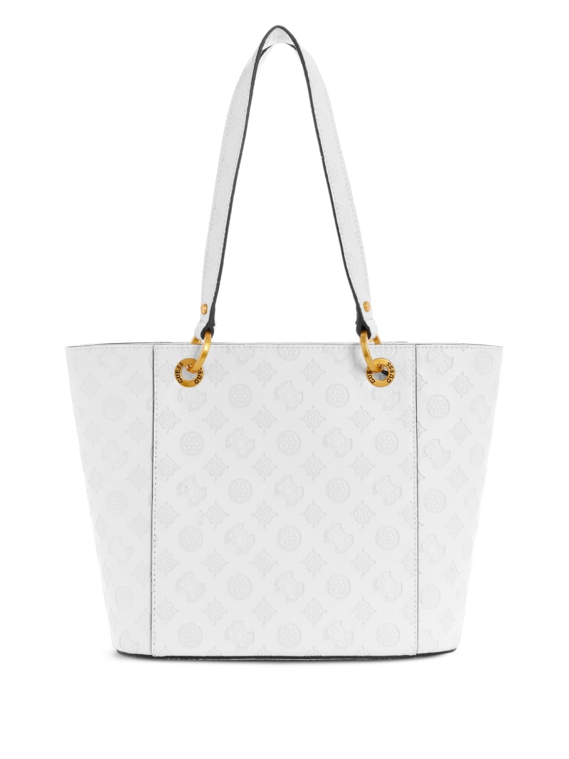 Torby Tote Damskie Guess Noelle Small Elite Białe | 5203471-KR