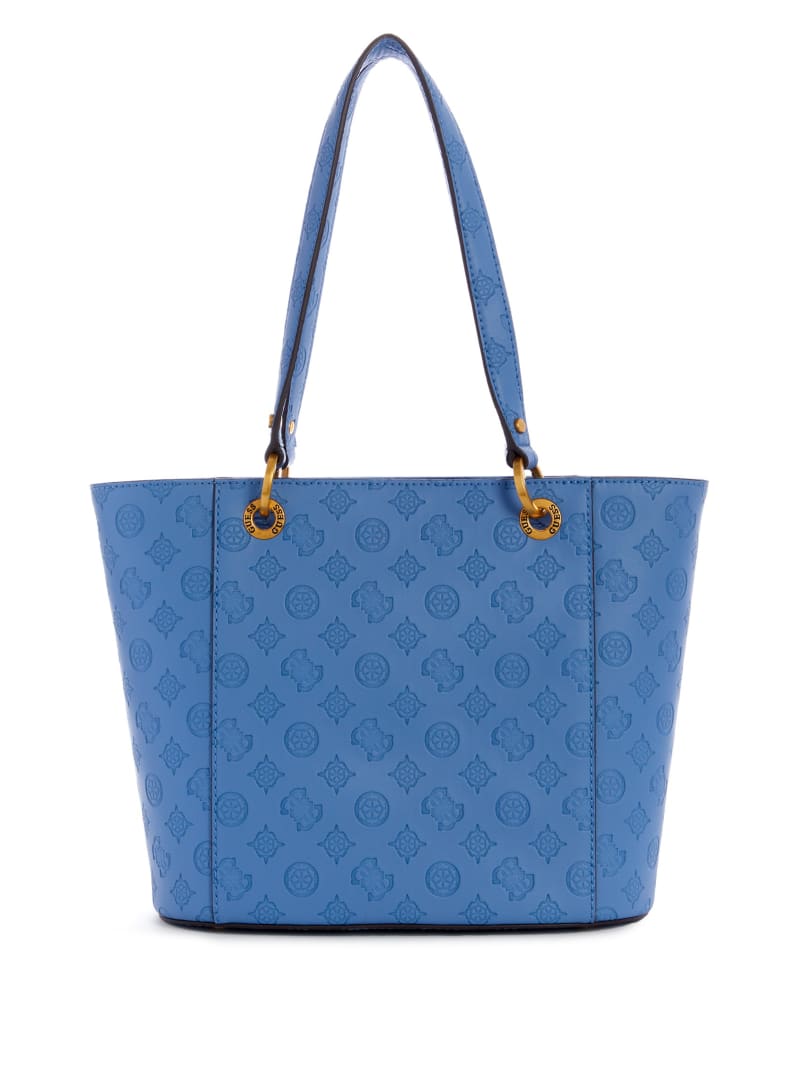 Torby Tote Damskie Guess Noelle Small Elite Niebieskie | 6518409-GW