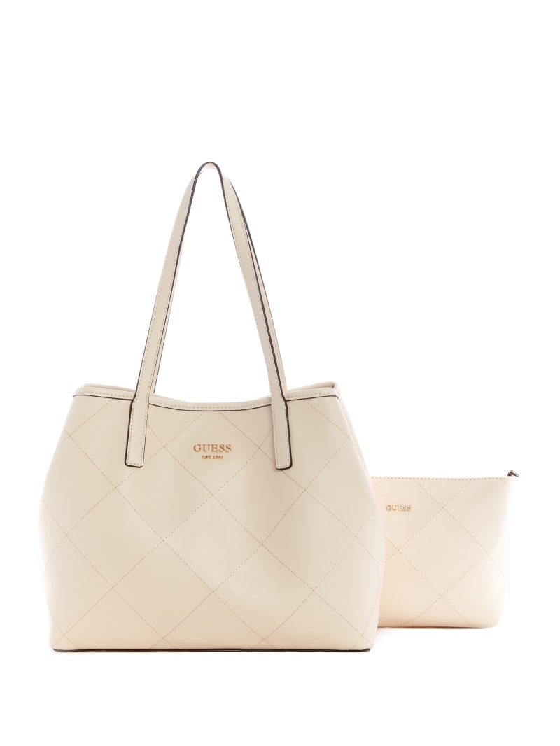 Torby Tote Damskie Guess Vikki Quilted Szare | 2475983-ER