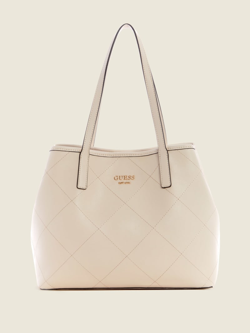 Torby Tote Damskie Guess Vikki Quilted Szare | 2475983-ER