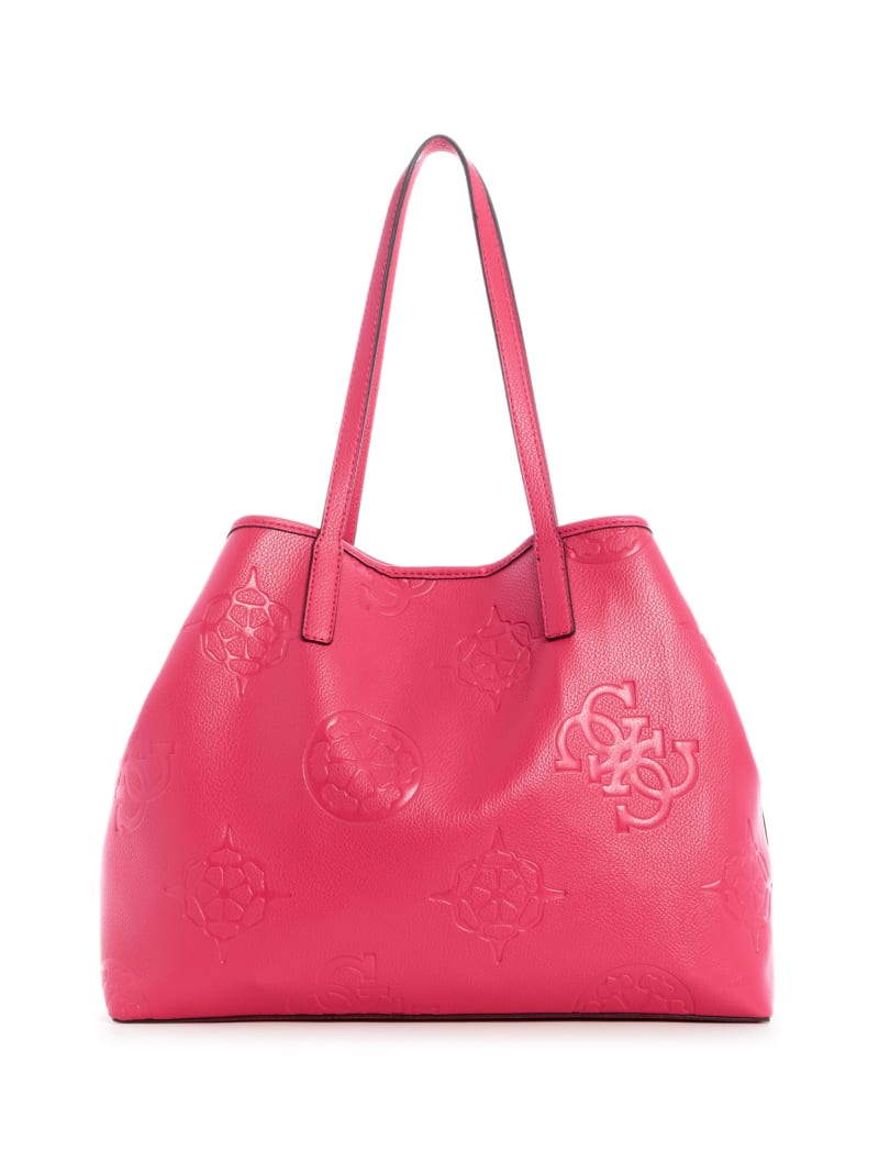 Torby Tote Damskie Guess Vikky Logo Large Różowe | 5476132-AN