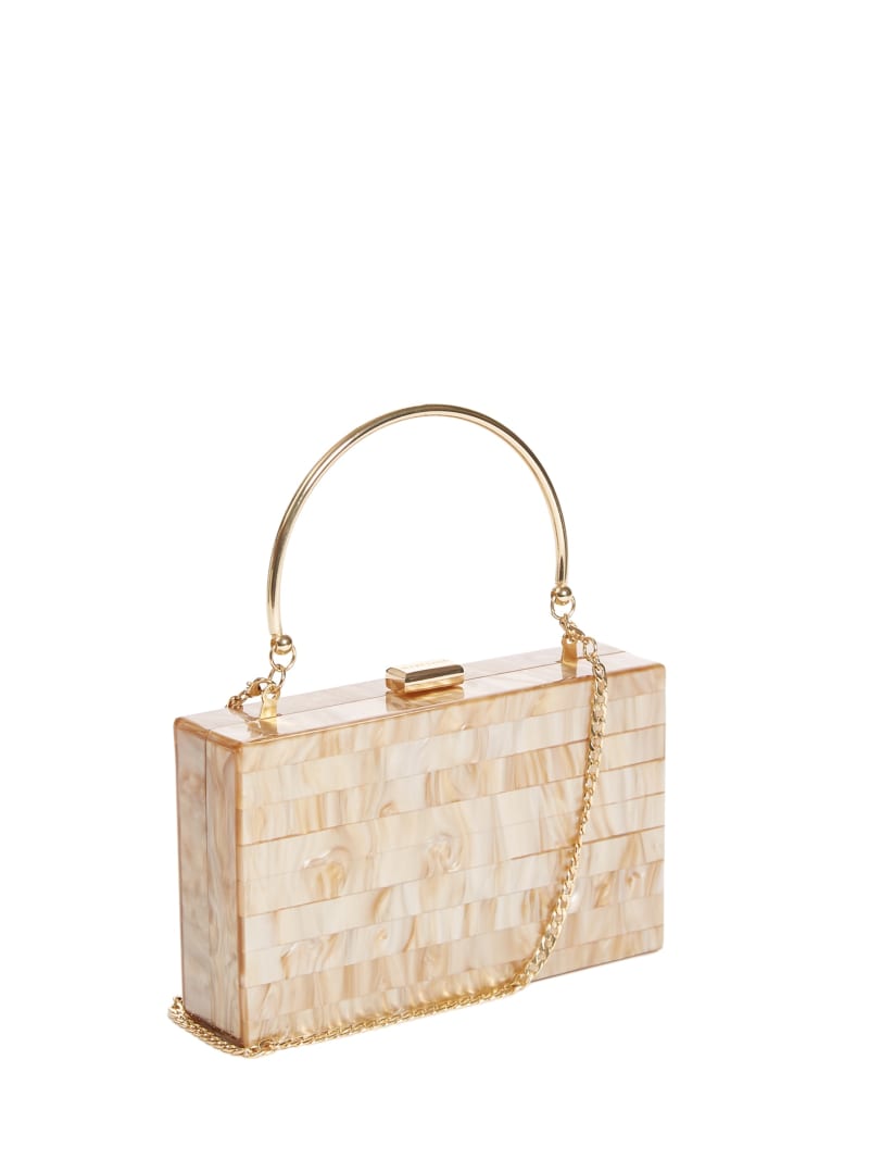 Torebki Damskie Guess Lucite Clutch Różowe Złote | 3017862-GI