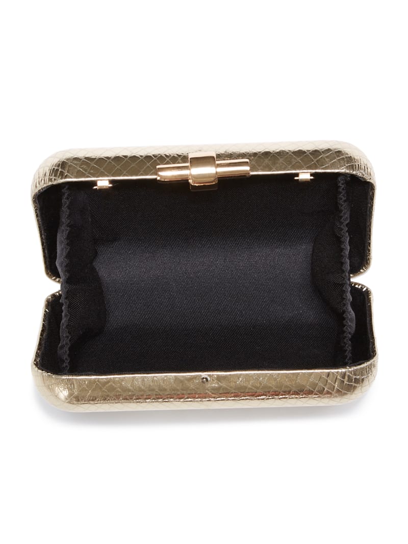 Torebki Damskie Guess Python Skórzane Clutch Złote | 5247189-SX