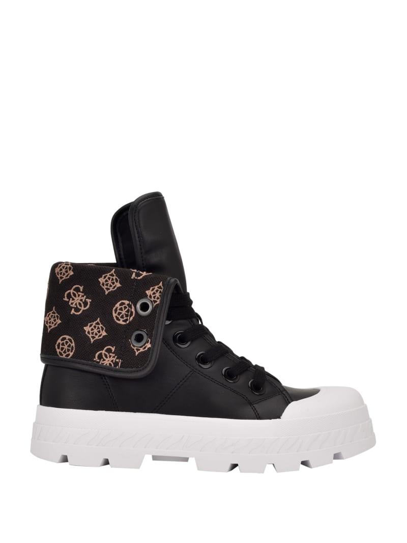 Trampki Damskie Guess Horlo Chunky High-Top Czarne | 1980476-AM