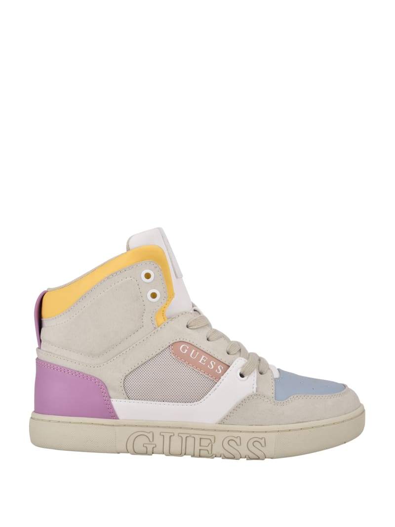 Trampki Damskie Guess Justis Faux-Zamszowe High-Top Kolorowe | 2648315-KV