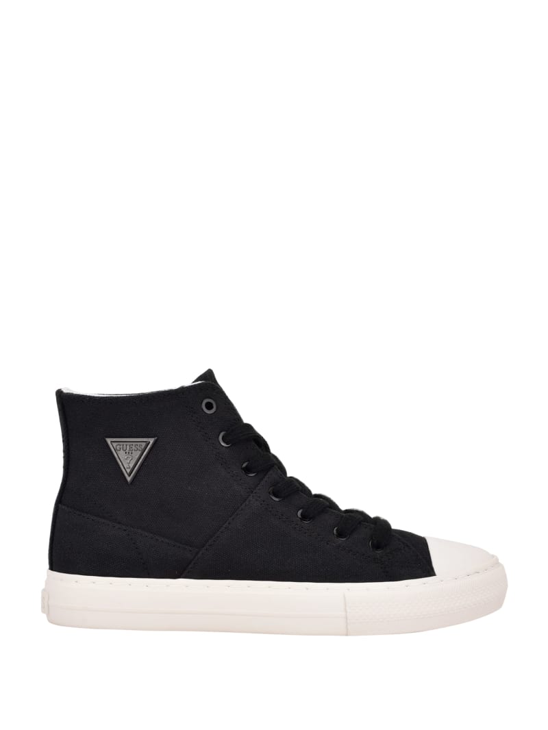 Trampki Damskie Guess Prinze High-Top Płócienne Czarne | 2394016-OC