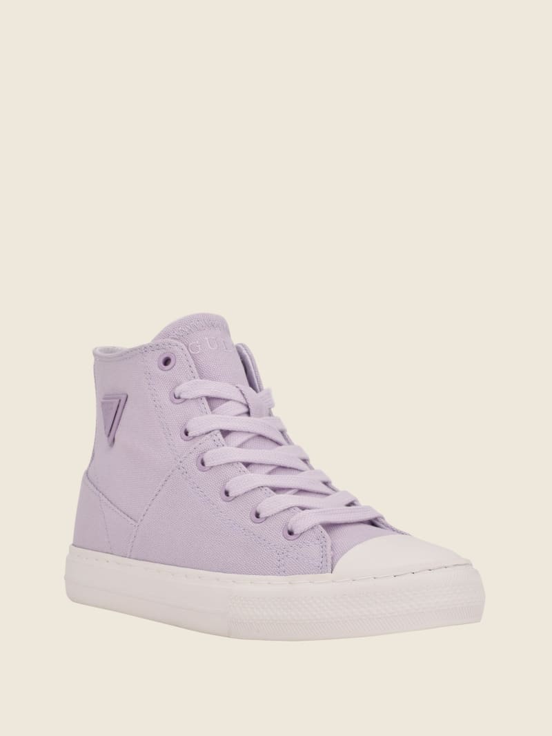 Trampki Damskie Guess Prinze High-Top Płócienne Fioletowe | 7469832-KZ