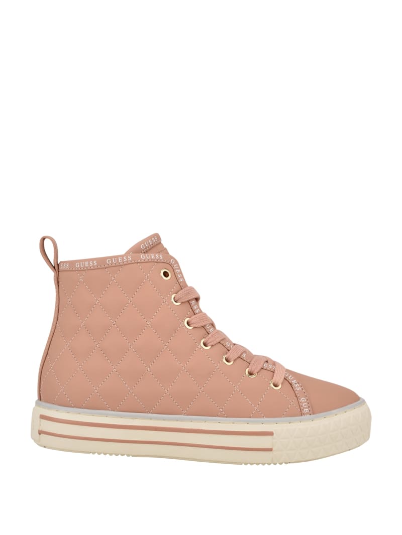 Trampki Damskie Guess Quilted High-Top Różowe | 9874602-GE