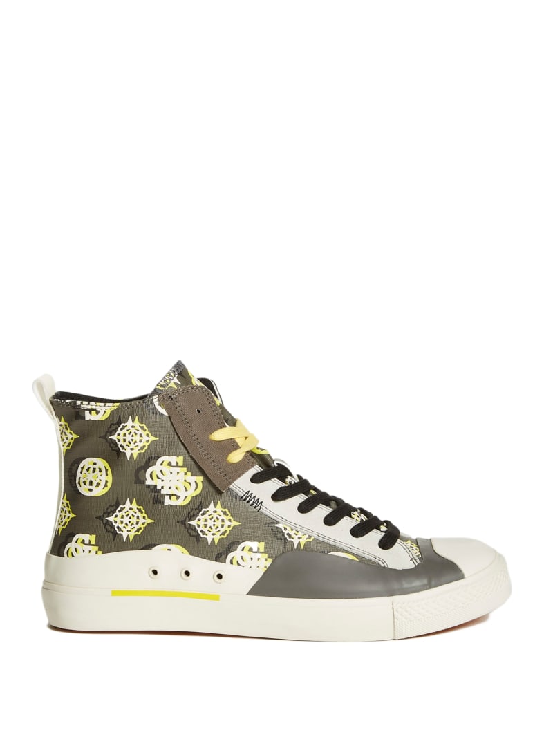 Trampki Męskie Guess Ederle High-Top Ciemny Szare | 0614327-HA