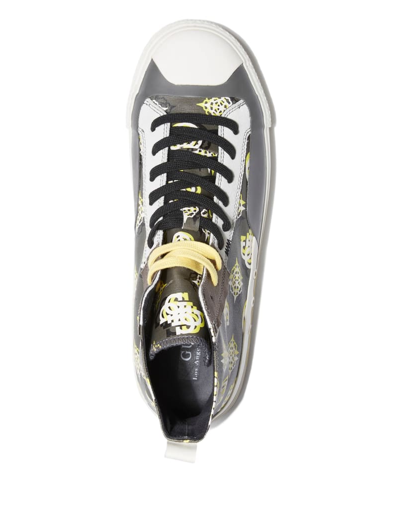 Trampki Męskie Guess Ederle High-Top Ciemny Szare | 0614327-HA