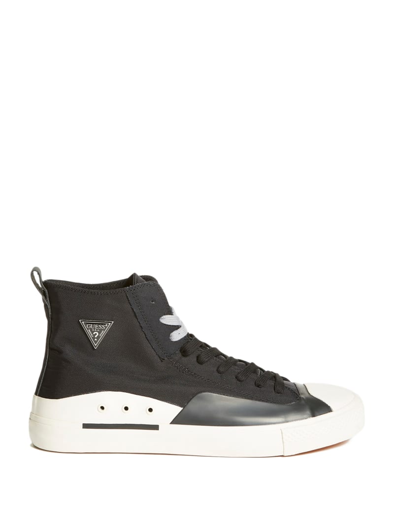 Trampki Męskie Guess Ederle High-Top Czarne | 9135802-ZP