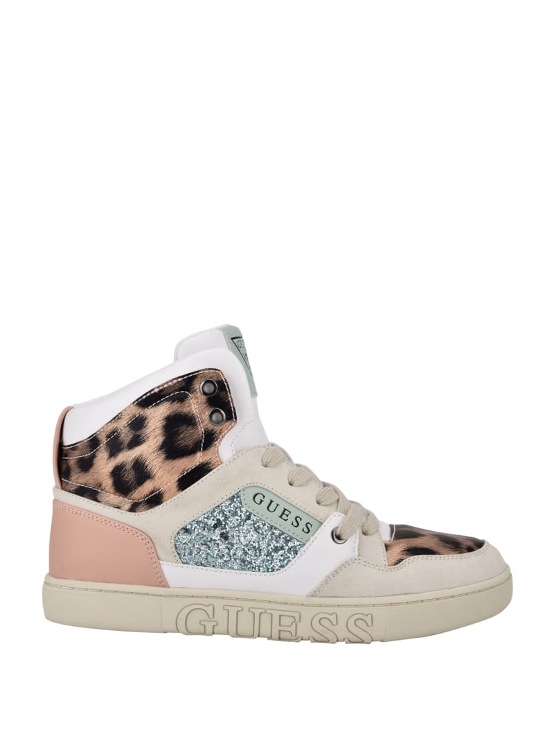 Trampki Męskie Guess Justis Embossed Logo High-Top Kolorowe | 3465728-YQ