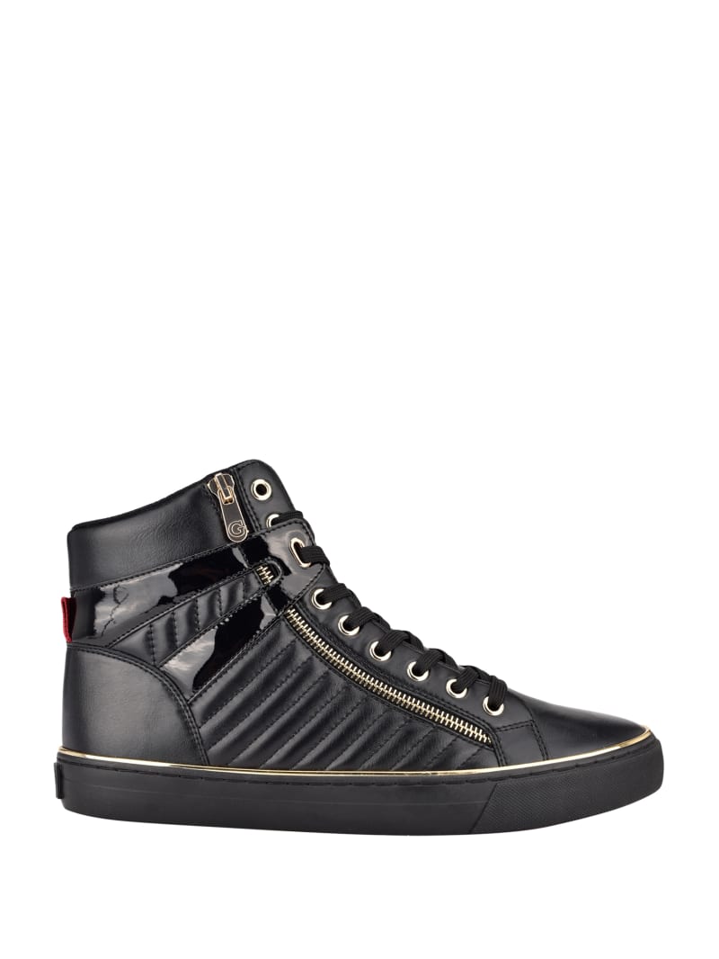 Trampki Męskie Guess Million High-Top Czarne | 0175834-PH