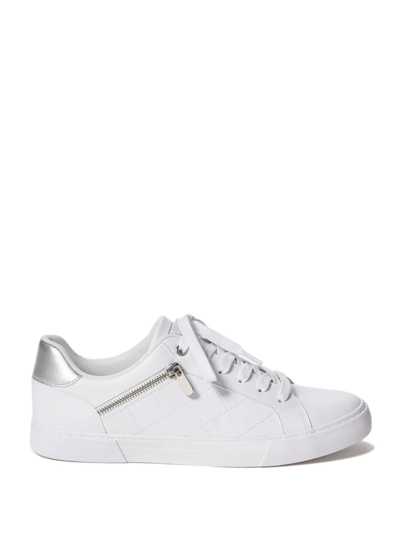 Trampki Męskie Guess Myran Zip Low-Top Białe | 6342587-ZX