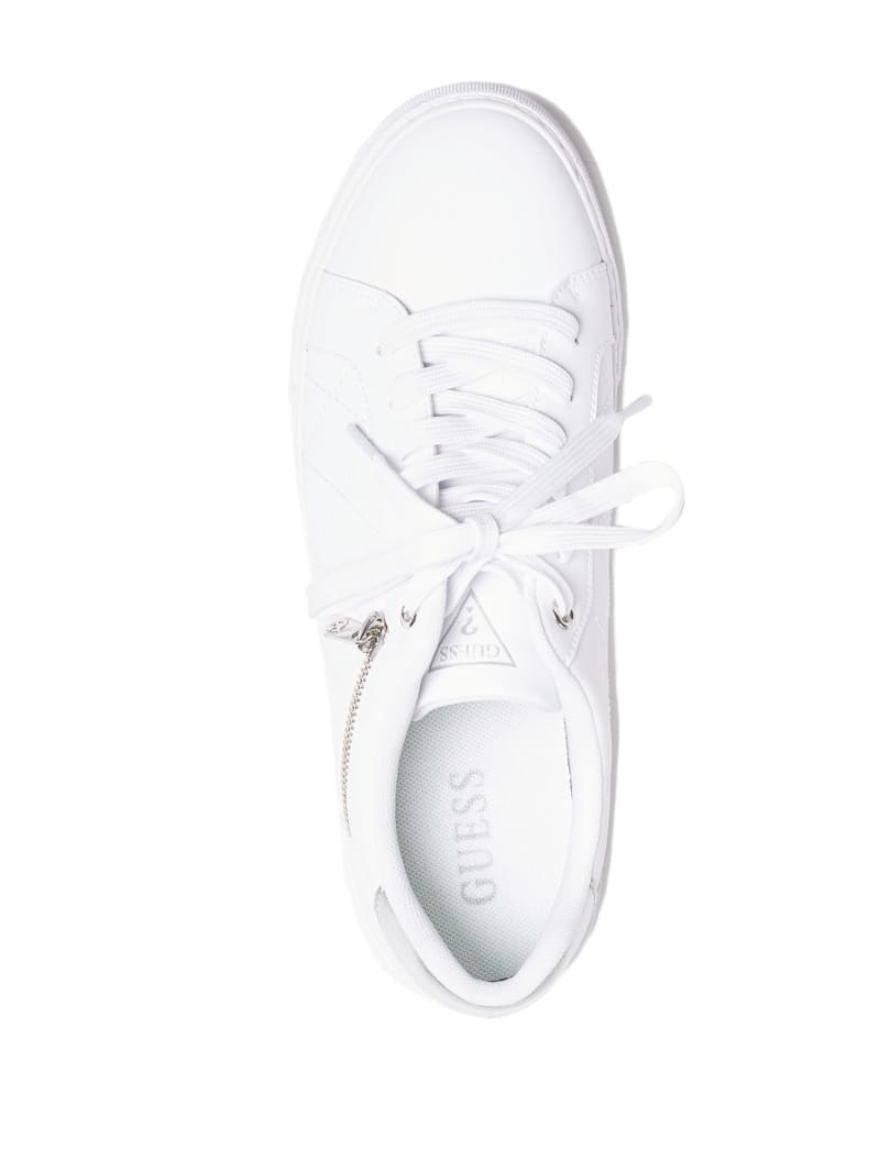 Trampki Męskie Guess Myran Zip Low-Top Białe | 6342587-ZX