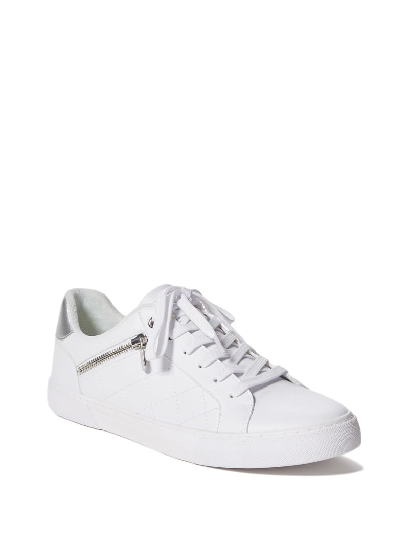 Trampki Męskie Guess Myran Zip Low-Top Białe | 6342587-ZX