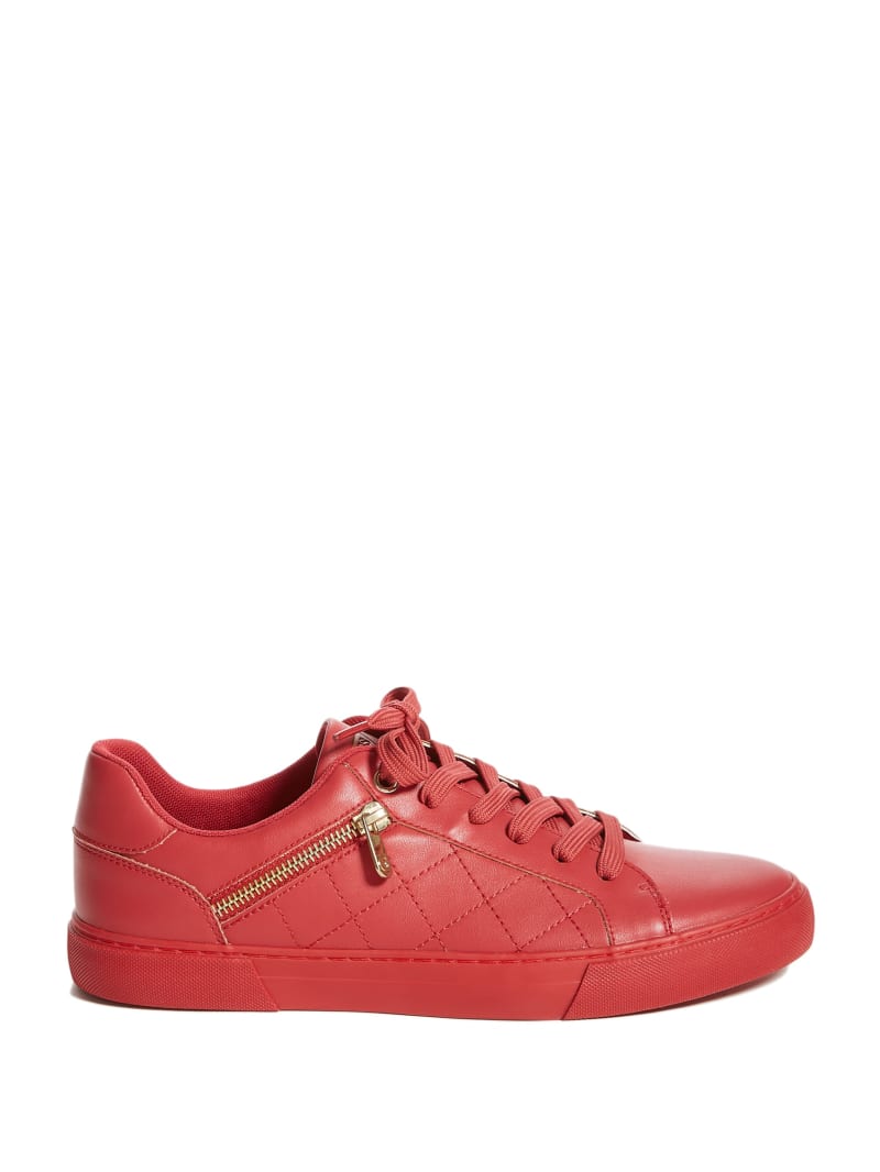 Trampki Męskie Guess Myran Zip Low-Top Ciemny Czerwone | 5108964-OP