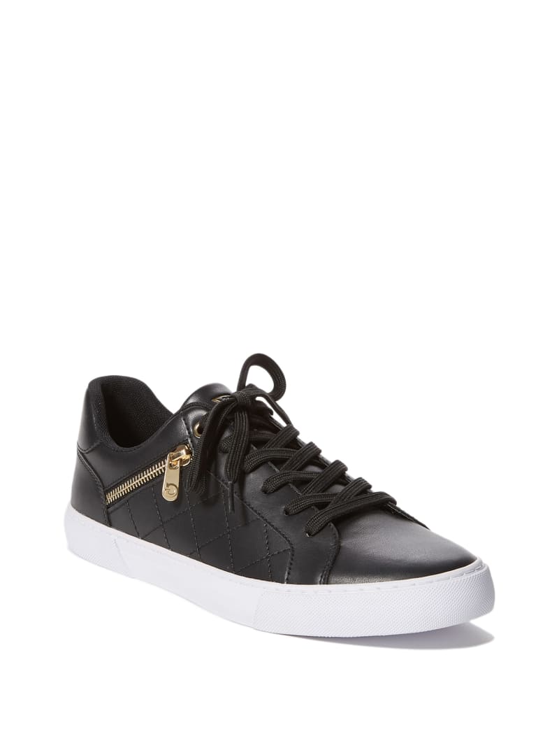 Trampki Męskie Guess Myran Zip Low-Top Czarne | 5432971-TX