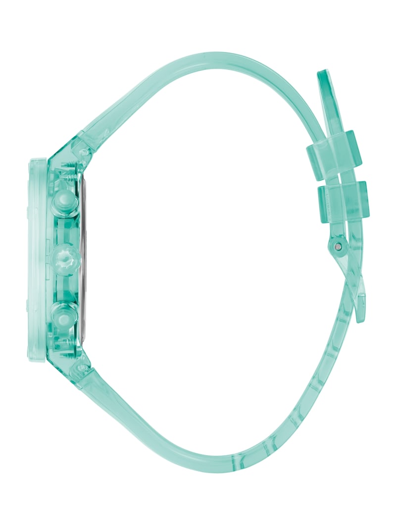 Zegarek Damskie Guess Aqua Transparent Wielofunkcyjny Turkusowe | 3950617-HU