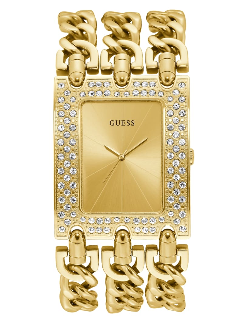 Zegarek Damskie Guess Gold-Tone Chain Analog Złote | 1926085-CI