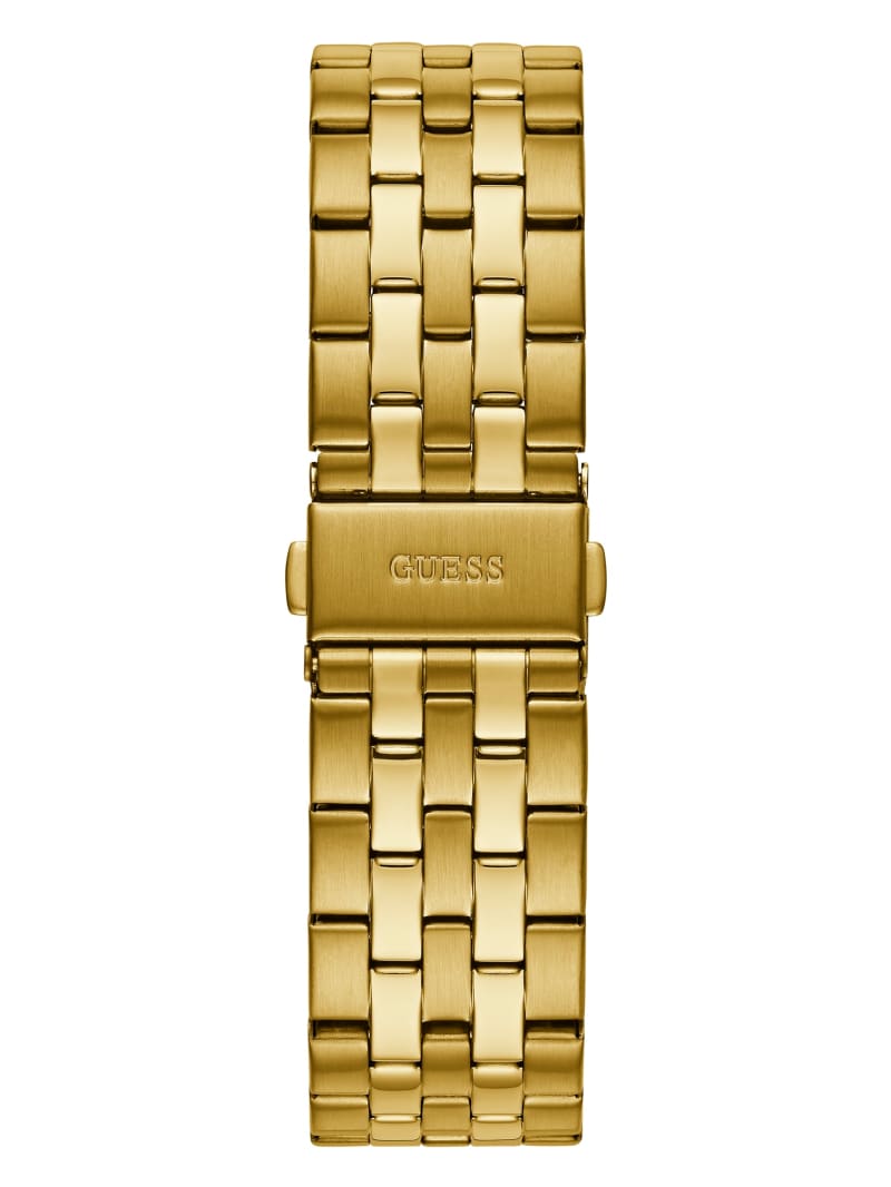 Zegarek Damskie Guess Gold-Tone Chrono-Look Wielofunkcyjny Złote | 0258614-RV