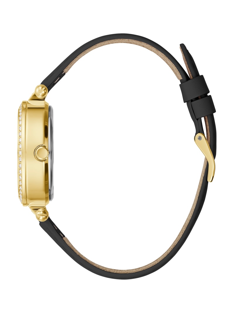 Zegarek Damskie Guess Gold-Tone Crystal and Skórzane Analog Kolorowe | 0162958-FR