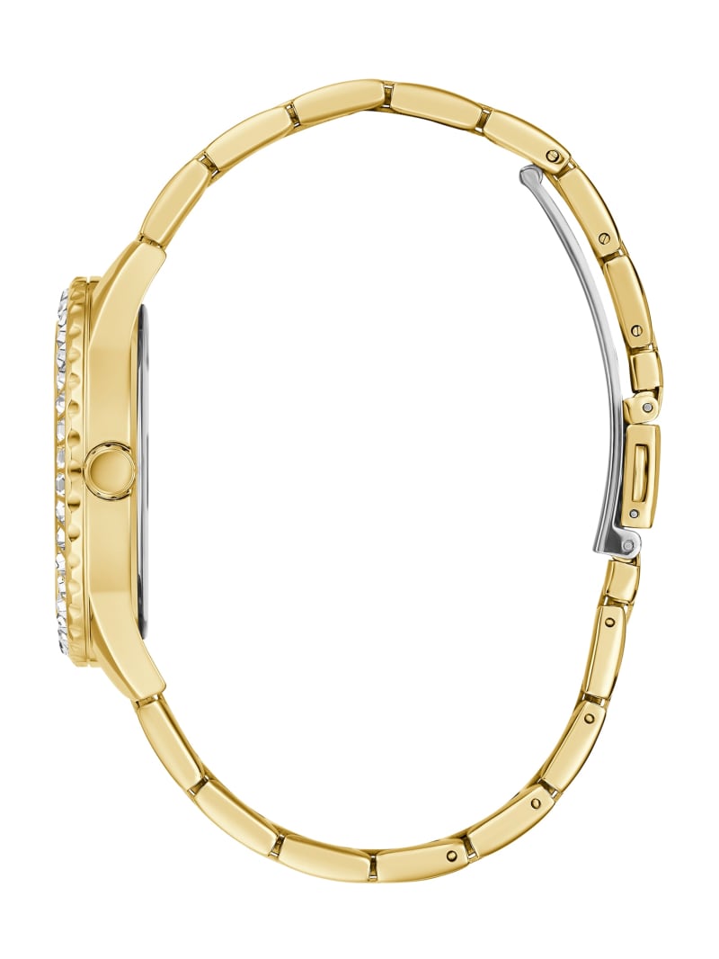 Zegarek Damskie Guess Gold-Tone Crystal Analog Złote | 7694308-AR