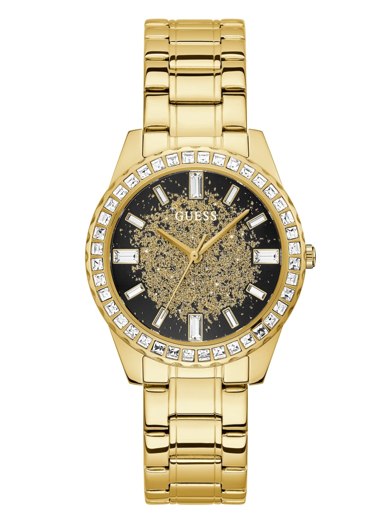 Zegarek Damskie Guess Gold-Tone Crystal Analog Złote | 7694308-AR