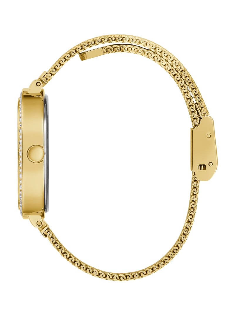 Zegarek Damskie Guess Gold-Tone Mesh Analog Złote | 4376805-WD