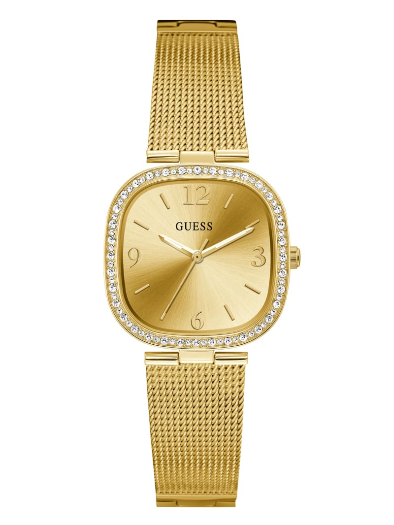 Zegarek Damskie Guess Gold-Tone Mesh Analog Złote | 4376805-WD