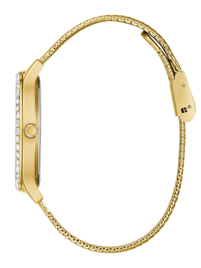 Zegarek Damskie Guess Gold-Tone Mesh Analog Złote | 9534072-AS