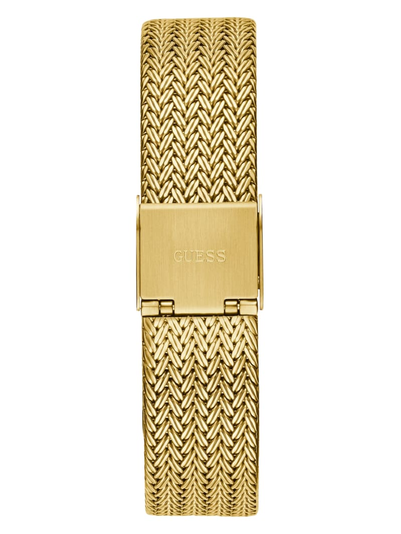 Zegarek Damskie Guess Gold-Tone Mesh Analog Złote | 9534072-AS