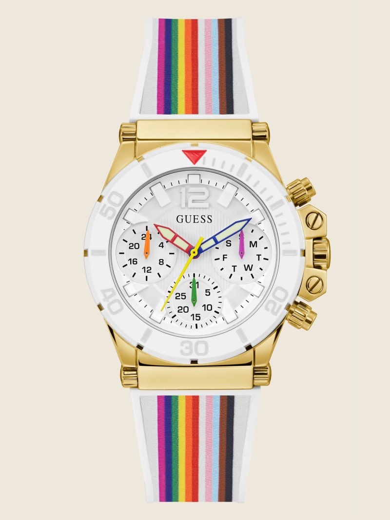 Zegarek Damskie Guess Gold-Tone Rainbow Kolorowe | 0427539-BP