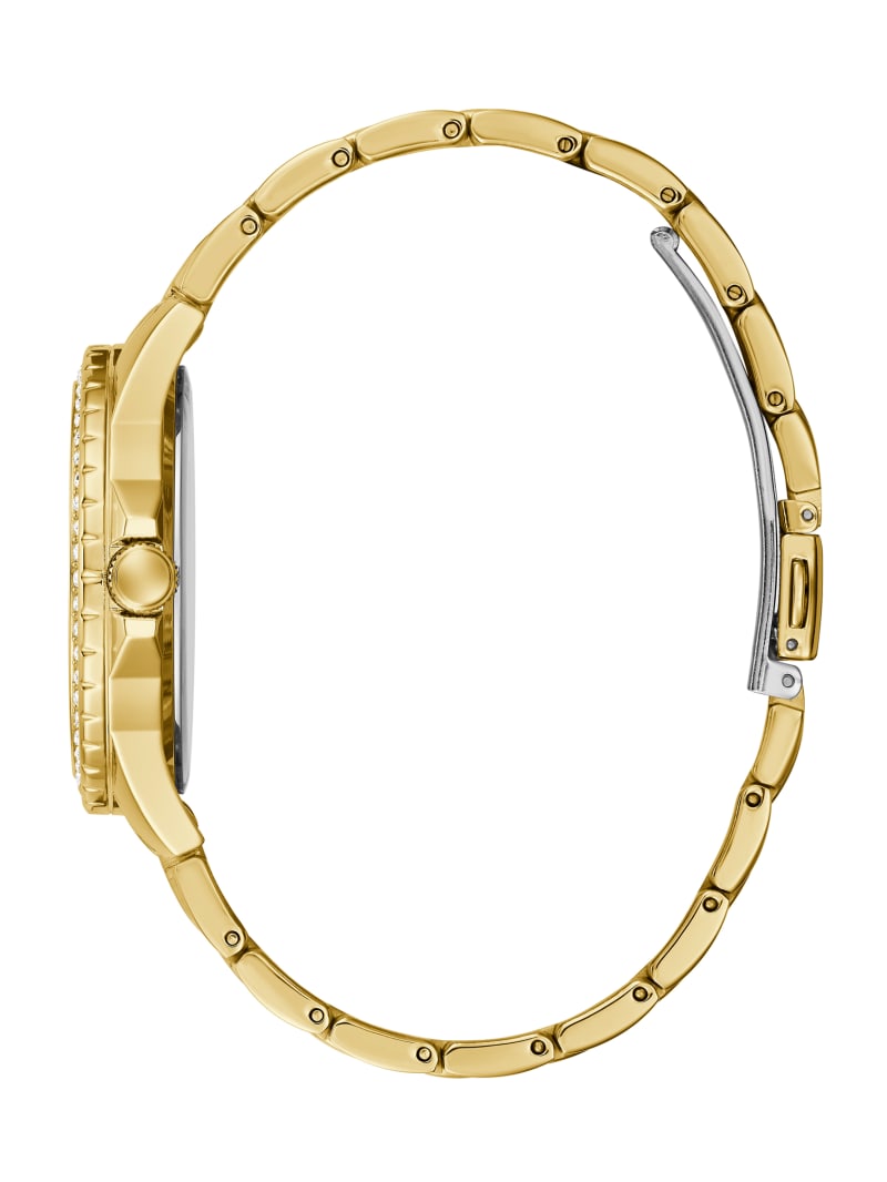 Zegarek Damskie Guess Gold-Tone Rhinestone Analog Złote | 2395067-TN